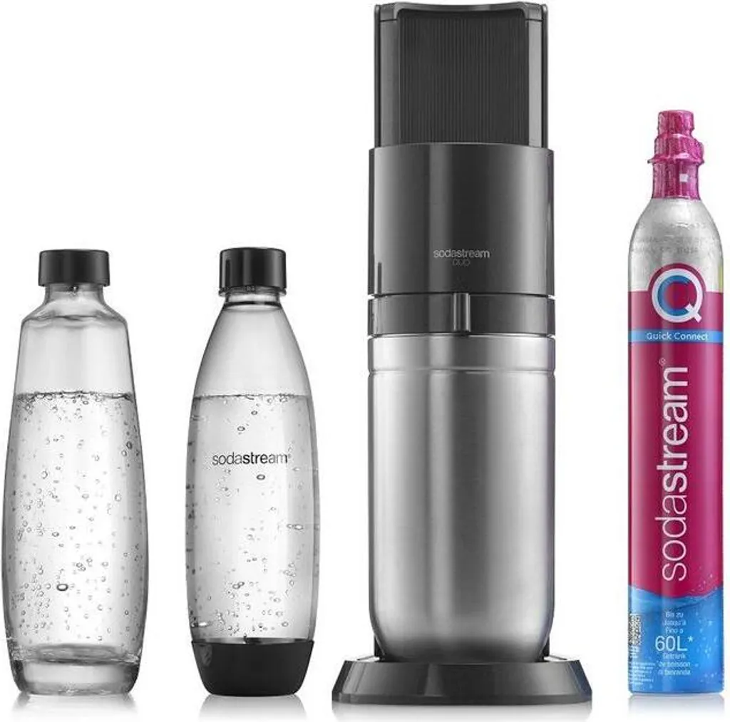 SodaStream DuoTitan Trinkwassersprudler, Inkl. 1x 1 Liter Glasflasche, 1x 1 Liter PET, 1 X Quick Connect Zylinder 12 SodaStream DuoTitan Trinkwassersprudler, Inkl. 1x 1 Liter Glasflasche, 1x 1 Liter PET, 1 X Quick Connect Zylinder – Bild 12