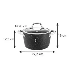 Topf PRESIDENT Stone Mit Deckel ø 20 Cm, 3.0 L