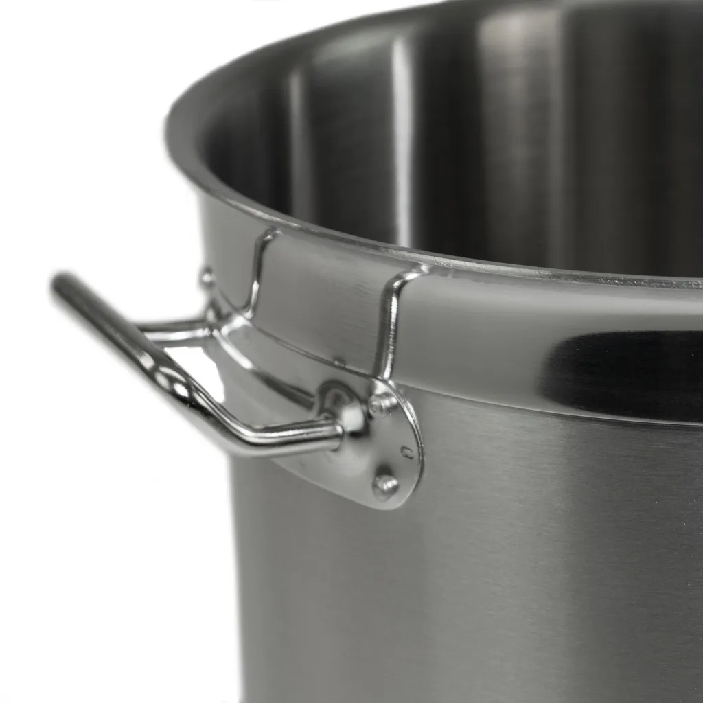 Kochtopf Aus Edelstahl Mit Randverstärkung Und Deckel Ø28cm H28cm 17,2Liter 2 Kochtopf Aus Edelstahl Mit Randverstärkung Und Deckel Ø28cm H28cm 17,2Liter – Bild 2