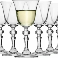 KROSNO Weiß-Weinglas | Set Von 6 | 150 ML | Krista Kollektion | Kristallglas | Weißweingläser | Perfekt Für Zuhause, Restaurants Und Partys | Spülmaschinenfest