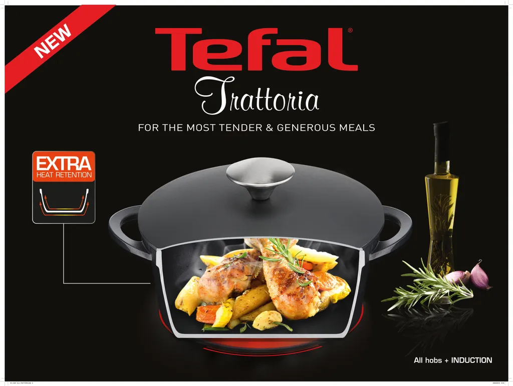 Tefal Trattoria Topf Mit Gussdeckel, 24cm, 4,57l, Aluguss 4 Tefal Trattoria Topf Mit Gussdeckel, 24cm, 4,57l, Aluguss – Bild 4