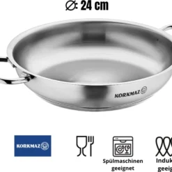 Korkmaz Proline Paella Pfanne Induktion Geeignet Omlet Sahan Omelett Bratpfanne Frypan 24 X 5 Cm A1192