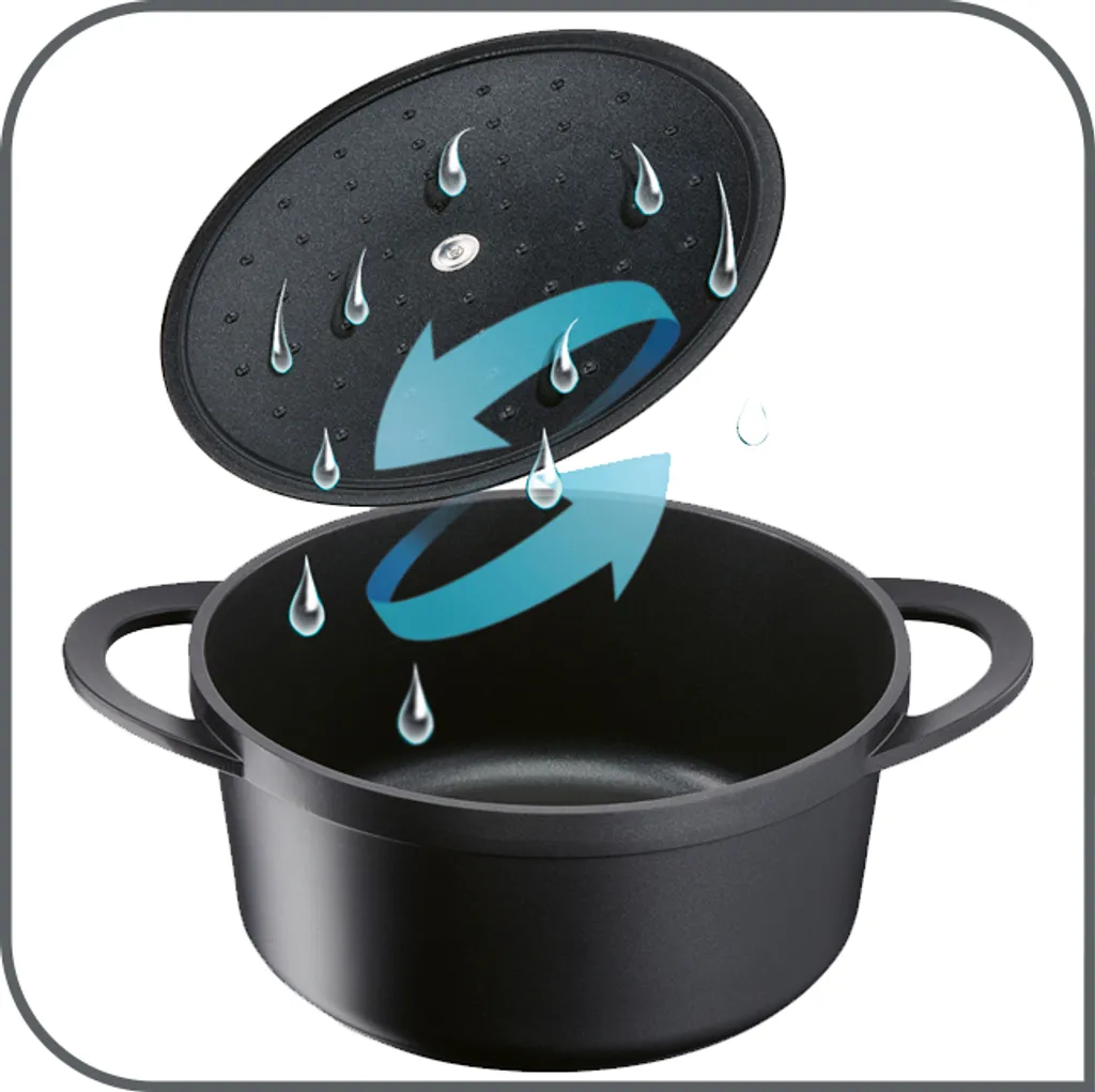 Tefal Trattoria Topf Mit Gussdeckel, 24cm, 4,57l, Aluguss 5 Tefal Trattoria Topf Mit Gussdeckel, 24cm, 4,57l, Aluguss – Bild 5