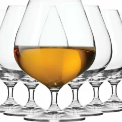 KROSNO Cognac-Gläser Cognacschwenker | Set Von 6 | 550 ML | Harmony Kollektion | Perfekt Für Zuhause, Restaurants Und Partys | Spülmaschinenfest