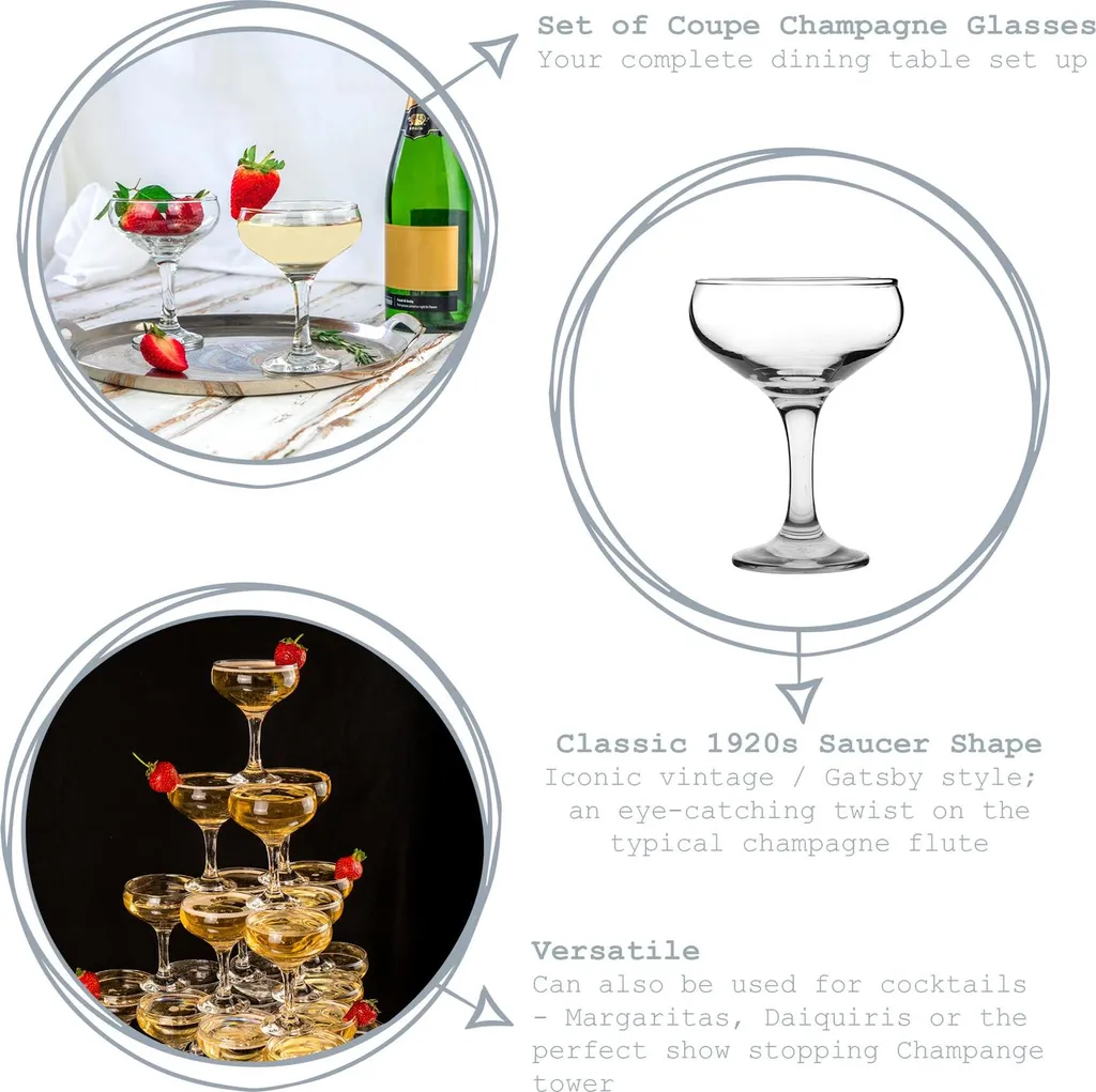 Rink Getränk 5 Tier Champagne Turm Set - 35 Gläser - 200 Ml Weinlese-Champagne Coupe Saucers 2 Rink Getränk 5 Tier Champagne Turm Set - 35 Gläser - 200 Ml Weinlese-Champagne Coupe Saucers – Bild 2