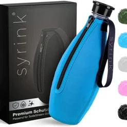 SYRINK® Schutzhülle Kompatibel Mit SodaStream Glasflasche [100% PASSEND] Neopren Schutzhülle & Outdoor Flaschenkühler Glasflaschen Für SodaStream Crystal 2.0 | Schützt Vor Bruch & Kratzern