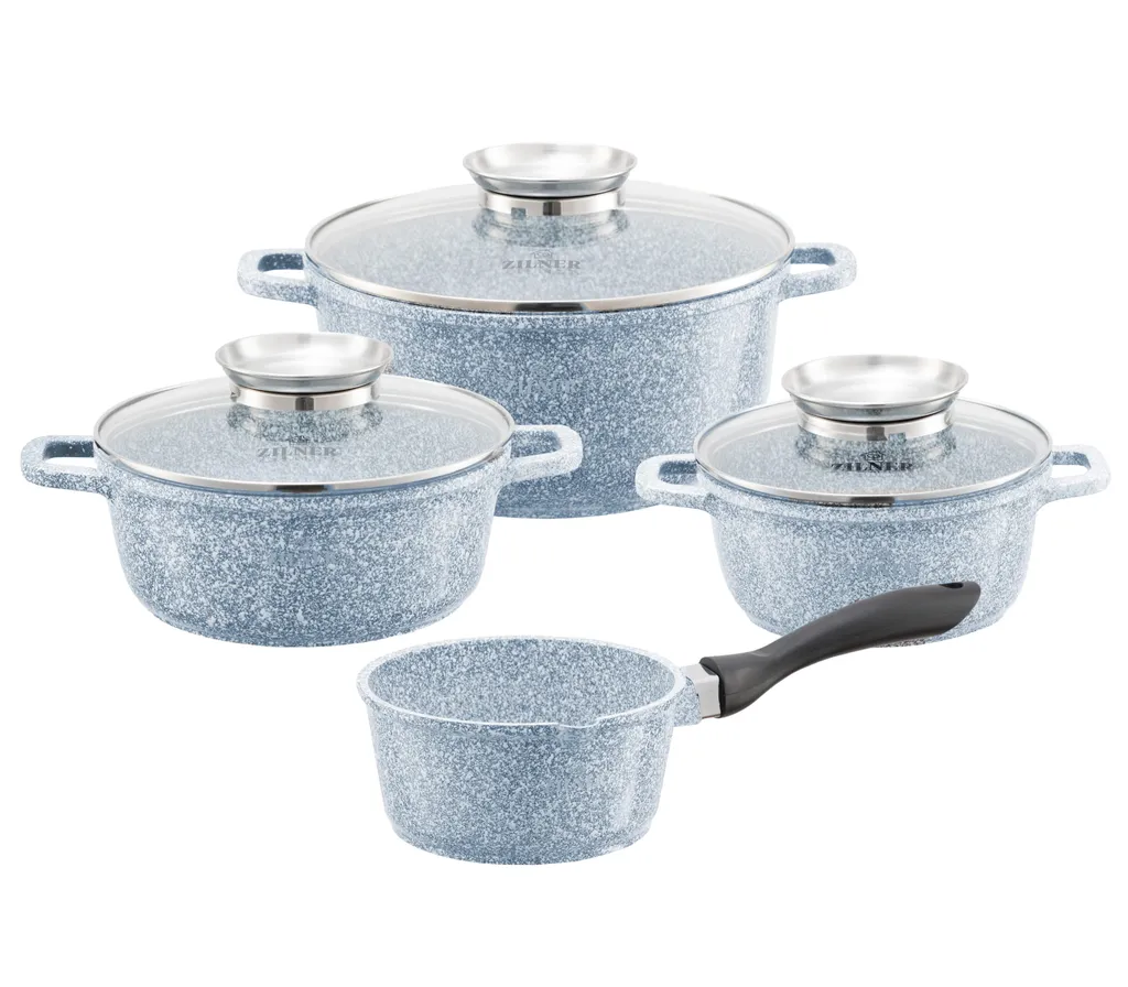 Graue Töpfe Und Kasserolle Mit Marmorbeschichtung 15 Graue Töpfe Und Kasserolle Mit Marmorbeschichtung – Bild 15