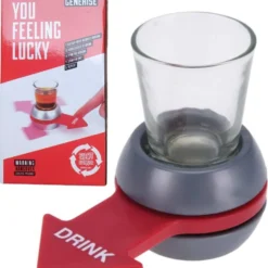 Shot Glas Spinner | Party-Spiel | Trinkspiel | Einschenken, Drehen, Trinken. Inklusive Shotglas Und Drehmechanismus