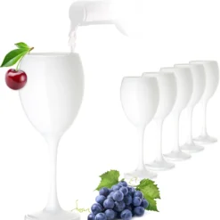Weiße Weingläser Wasserglas Set 6 Teilig 130ml (max. 320ml) Aus Glas Massiv Weißweingläser Rotweingläser