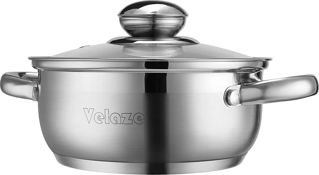 Velaze Töpfe Set, 7-teilig Kochtopf Set Aus Edelstahl, Topf Set Mit Glasdeckeln, PFOA Frei, Klassisches Design, Topfset Induktion Für Alle Herdarten Und Für Verschiedene Kochbedürfnisse 3 Velaze Töpfe Set, 7-teilig Kochtopf Set Aus Edelstahl, Topf Set Mit Glasdeckeln, PFOA Frei, Klassisches Design, Topfset Induktion Für Alle Herdarten Und Für Verschiedene Kochbedürfnisse – Bild 3