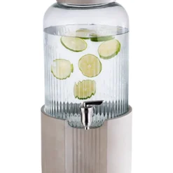 APS Getränkespender -ELEMENT- /// Ø 22 Cm, H: 45 Cm, 7 Liter /// Behälter Aus Glas /// Zapfhahn Aus Edelstahl /// 10400