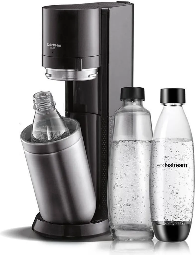 SodaStream DuoTitan Trinkwassersprudler, Inkl. 1x 1 Liter Glasflasche, 1x 1 Liter PET, 1 X Quick Connect Zylinder 14 SodaStream DuoTitan Trinkwassersprudler, Inkl. 1x 1 Liter Glasflasche, 1x 1 Liter PET, 1 X Quick Connect Zylinder – Bild 14
