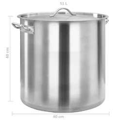VidaXL Suppentopf 50 L 40×40 Cm Edelstahl -Brutzellust Verkaufsgeschäft 1b80e0eb00518654d418b6b907a58950