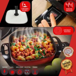 Starlyf®Digital Cooker - XXL Elektrische Bratpfanne Mit Digitalem Thermostat Und Temperaturanzeige, 1600 Watt, 5,5 Liter Fassungsvermögen, Partypfanne - Aus Der TV Werbung 22 Starlyf®Digital Cooker - XXL Elektrische Bratpfanne Mit Digitalem Thermostat Und Temperaturanzeige, 1600 Watt, 5,5 Liter Fassungsvermögen, Partypfanne - Aus Der TV Werbung -Brutzellust Verkaufsgeschäft 1e3402b0687cca59ad872b6f571c87f7