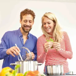 Schulte-Ufer Set 1071 Avanti Set, 9tlg. Edelstahl Topfset, Induktionstauglich, Inklusive 3 Glasdeckel & 2 Bratpfannen, Innenskalierung, Schüttrand -Brutzellust Verkaufsgeschäft 1f74bd6938f2180d541e70327ff357d9