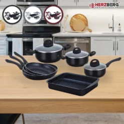 Herzberg HG-5003BK: 8-Teiliges Marmor-Kochgeschirr-Set - Schwarz 27 Herzberg HG-5003BK: 8-Teiliges Marmor-Kochgeschirr-Set - Schwarz -Brutzellust Verkaufsgeschäft 204d9047cf10babab91a4a629696d0cb