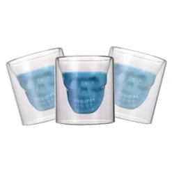 Skull-in-glass Winkee 4 Schnapsgläser Shot Glas Totenkopf Schädel 25ml Partyglas Weingläser -Brutzellust Verkaufsgeschäft 23481a4b82fdf35a857f559e53d1cda3