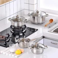 Velaze Töpfe Set, 7-teilig Kochtopf Set Aus Edelstahl, Topf Set Mit Glasdeckeln, PFOA Frei, Klassisches Design, Topfset Induktion Für Alle Herdarten Und Für Verschiedene Kochbedürfnisse 11 Velaze Töpfe Set, 7-teilig Kochtopf Set Aus Edelstahl, Topf Set Mit Glasdeckeln, PFOA Frei, Klassisches Design, Topfset Induktion Für Alle Herdarten Und Für Verschiedene Kochbedürfnisse -Brutzellust Verkaufsgeschäft 25980154b871ac8d300b61cedc5e3f0b