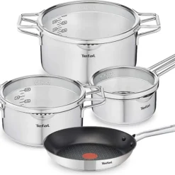 Tefal NORDICA Topfset Edelstahl 6-teilig H852S3 + DUETTO Bratpfanne °20cm