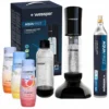 Wessper Saturator Set Mit Sodastream Zero-Sirupen | Water Saturator | Zero-Sirupen | Water Carbonation Kit Schwarz