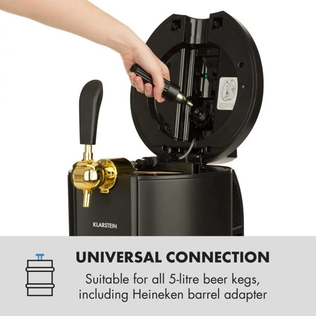 Skal Bierzapfanlage Bierkühler 5l Fässer CO2 Edelstahl Schwarz 5 Skal Bierzapfanlage Bierkühler 5l Fässer CO2 Edelstahl Schwarz – Bild 5