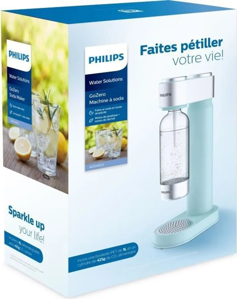 PHILIPS AQUA Soda Maker Wassersprudler + 425 G CO²-Zylinder + 1 PET-Flasche 1 Liter, Mintgrün 7 PHILIPS AQUA Soda Maker Wassersprudler + 425 G CO²-Zylinder + 1 PET-Flasche 1 Liter, Mintgrün – Bild 7