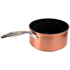 Excellence Cuivre Ø20 Cm By Kitchen Pro - Stielkasserolle 20cm Ohne Deckel, Kochtopf Klein 2,5 Liter, Aus Kupfer Und Rostfreiem Edelstahl, Induktion