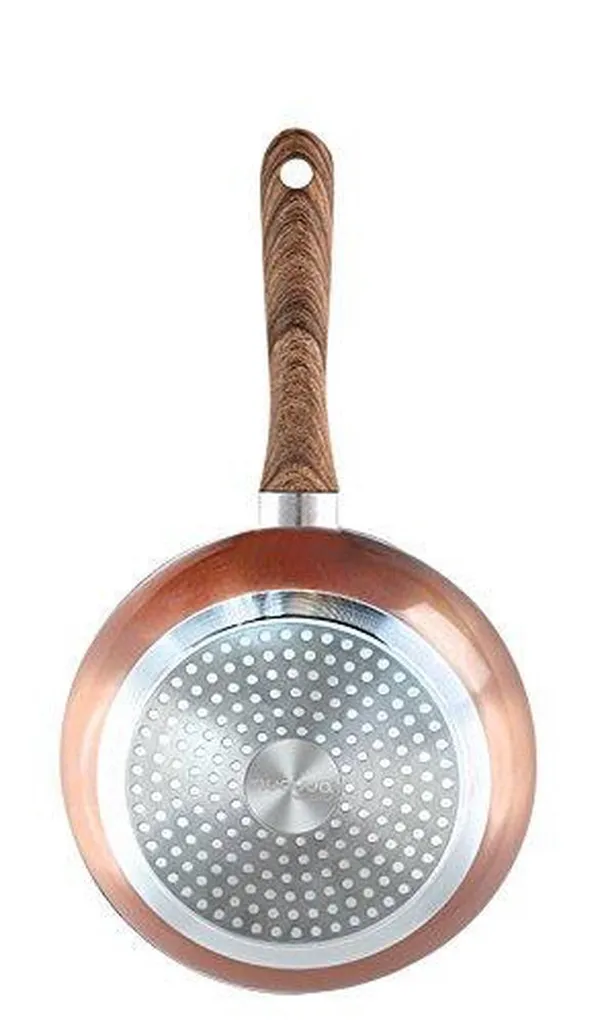 Nuovva Kupfer Bratpfanne - Keramische Antihaftbeschichtung - Holzgriff Bratpfanne - Ø 24 Cm Induktion - PTFE-frei 6 Nuovva Kupfer Bratpfanne - Keramische Antihaftbeschichtung - Holzgriff Bratpfanne - Ø 24 Cm Induktion - PTFE-frei – Bild 6