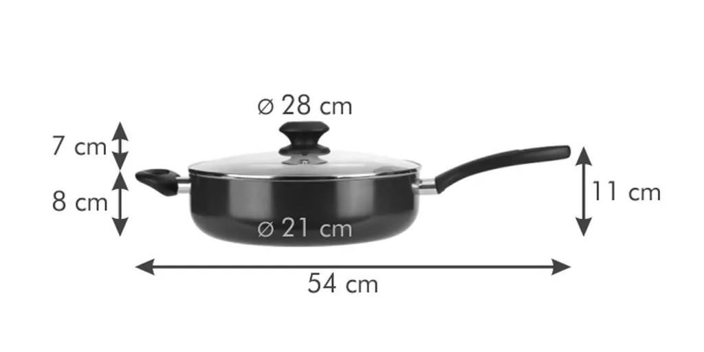 Tiefe Bratpfanne PRESTO Mit Deckel, ø28 Cm 2 Tiefe Bratpfanne PRESTO Mit Deckel, ø28 Cm – Bild 2