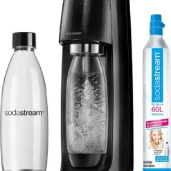 Sodastream Wassersprudler EASY Incl. PET-Flasche 1 L Und 1 Co²-Kohlensäurezylinder, Schwarz