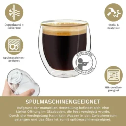 Creano Doppelwandige Espresso-Gläser, 4er-Set 100ml Thermo-Gläser Mit Schwebe-Effekt 9 Creano Doppelwandige Espresso-Gläser, 4er-Set 100ml Thermo-Gläser Mit Schwebe-Effekt -Brutzellust Verkaufsgeschäft 3e0340b6a58bcf25308e4877bac67977