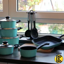 Karl Krüger 17/M Aluguss Koch-Topfset Topf 17tlg. Küchenhelfer Mint -Brutzellust Verkaufsgeschäft 4165574f83fb43720821b9d3a3875830