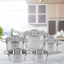 ProfiCook PC-KTS 1225 Induktions-Kochtopfset Mit Deckel, Topfset 8 Teilig, Für Induktion, Elektroherd, Keramik, Halogen Und Gas-Herd, Edelstahl -Brutzellust Verkaufsgeschäft 4780411b7a8338f4ec2349f5b2417f32