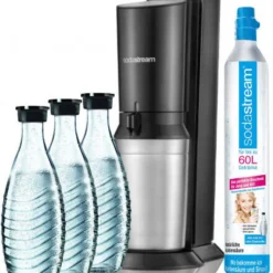 SodaStream Crystal 2.0 Vorteilspack Wassersprudler, Titan, Mit 3 Karaffen -Brutzellust Verkaufsgeschäft 496942f1216e38c3721a63e7c44452a3
