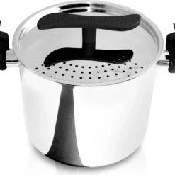 Kochtopf INDUKTION Pastatopf Edelstahl TOPF Mit Deckel Nudeltopf DUSPAGHI