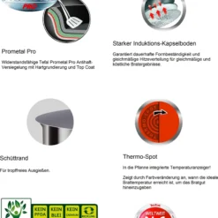 Tefal H80505, Rund, Allzweckpfanne, Edelstahl, Edelstahl, Jamie Oliver, 210 °C 6 Tefal H80505, Rund, Allzweckpfanne, Edelstahl, Edelstahl, Jamie Oliver, 210 °C -Brutzellust Verkaufsgeschäft 4e24238113485791c3b39dbc643c1028