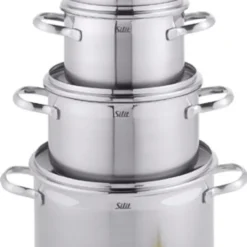 Silit Achat Topfset 4-teilig, Töpfe Mit Glasdeckel, Induktionstöpfe, Edelstahl Poliert, Induktion, Unbeschichtet, Backofengeeignet -Brutzellust Verkaufsgeschäft 4f6cc782b53dcee7406ed3e4cd70e00c