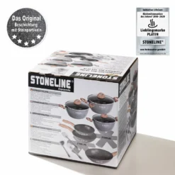 STONELINE® Back To Nature Kochgeschirr-Set, 14-tlg., Keramik-Beschichtung, Mit Glasdeckeln -Brutzellust Verkaufsgeschäft 5227fb8bde4c483a76ad929f16b51ec0