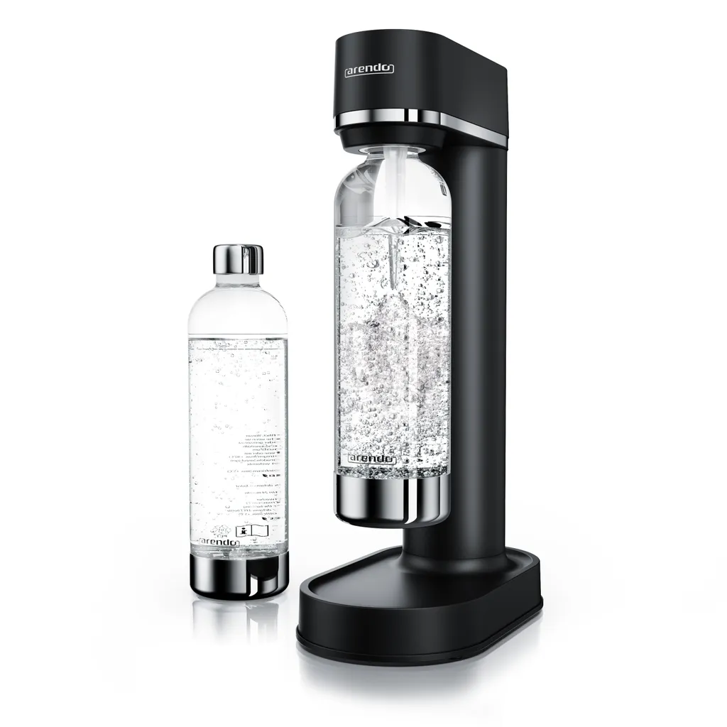 Arendo Wassersprudler 850 Ml – Inkl. 2 850 Ml Wasserflaschen - Carbonator - Fein Dosierbar – Kompatibel Mit 60 L CO2 Zylindern 1 Arendo Wassersprudler 850 Ml – Inkl. 2 850 Ml Wasserflaschen - Carbonator - Fein Dosierbar – Kompatibel Mit 60 L CO2 Zylindern