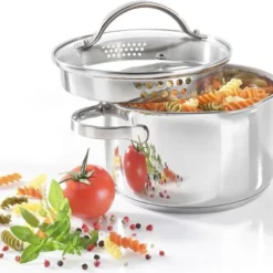 Krüger Kochtopf Aus Rostfreiem Edelstahl Fassung 3000ml 20cm -Brutzellust Verkaufsgeschäft 59c30ce6bd77c7b6100189bc3edd184e