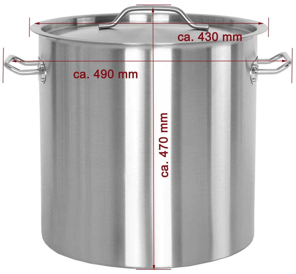 Beeketal Gastro Edelstahl Kochtöpfe Kochtopf, Variante:BKT-50 - Ca. 45 Liter 5 Beeketal Gastro Edelstahl Kochtöpfe Kochtopf, Variante:BKT-50 - Ca. 45 Liter – Bild 5
