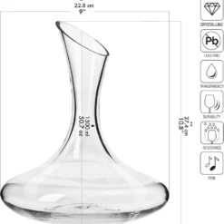 KROSNO Wein-Dekanter Wein-Karaffe | 1500 ML | Set Von 1 | Vinoteca Kollektion | Rotwein Dekantierer Dekantierkaraffe | Perfekt Für Zu Hause, Restaurants Und Partys | Zur Manuellen Reinigung -Brutzellust Verkaufsgeschäft 64764d342f064e9dde7e0a361b259ab4