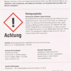 SodaStream Reinigungstabs -Brutzellust Verkaufsgeschäft 65cd533795c484928358a674e2aab8b4