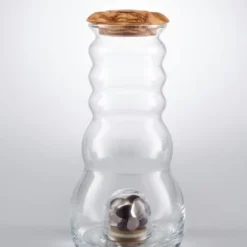 Wasserkaraffe Cadus Mit Olivenholzdeckel Und Edelsteinen