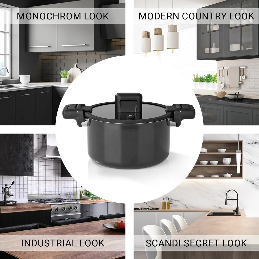 N8WERK Aluguss-Energiespartopf Kochtopf Topf Energiespartopf Aluguss 5,8 L Induktion Deckel Suppentopf Ø 24 Cm 2 N8WERK Aluguss-Energiespartopf Kochtopf Topf Energiespartopf Aluguss 5,8 L Induktion Deckel Suppentopf Ø 24 Cm – Bild 2