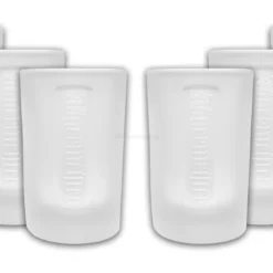 Jägermeister Shotglas Gläser-Set - 6x Shotgläser Milchglas Weiss