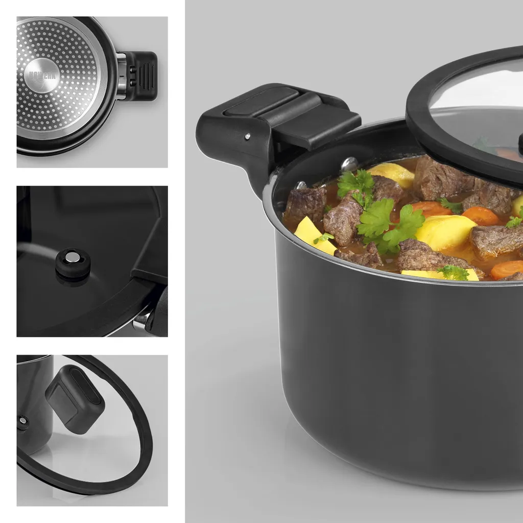 N8WERK Aluguss-Energiespartopf Kochtopf Topf Energiespartopf Aluguss 5,8 L Induktion Deckel Suppentopf Ø 24 Cm 4 N8WERK Aluguss-Energiespartopf Kochtopf Topf Energiespartopf Aluguss 5,8 L Induktion Deckel Suppentopf Ø 24 Cm – Bild 4