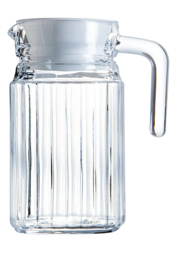 Esmeyer Arcoroc Glaskrug "Quadro" Mit Deckel 0,5 Liter 2 Esmeyer Arcoroc Glaskrug "Quadro" Mit Deckel 0,5 Liter – Bild 2