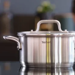 Tefal Virtuoso Topfset, 7-Teilig, Edelstahl - 7-Teiliges Set Aus 1x Stielkasserolle 16cm, 3x Kochtöpfen 16/20/24cm + 3x Deckel -Brutzellust Verkaufsgeschäft 6e9fe484267efbb47531839286319105