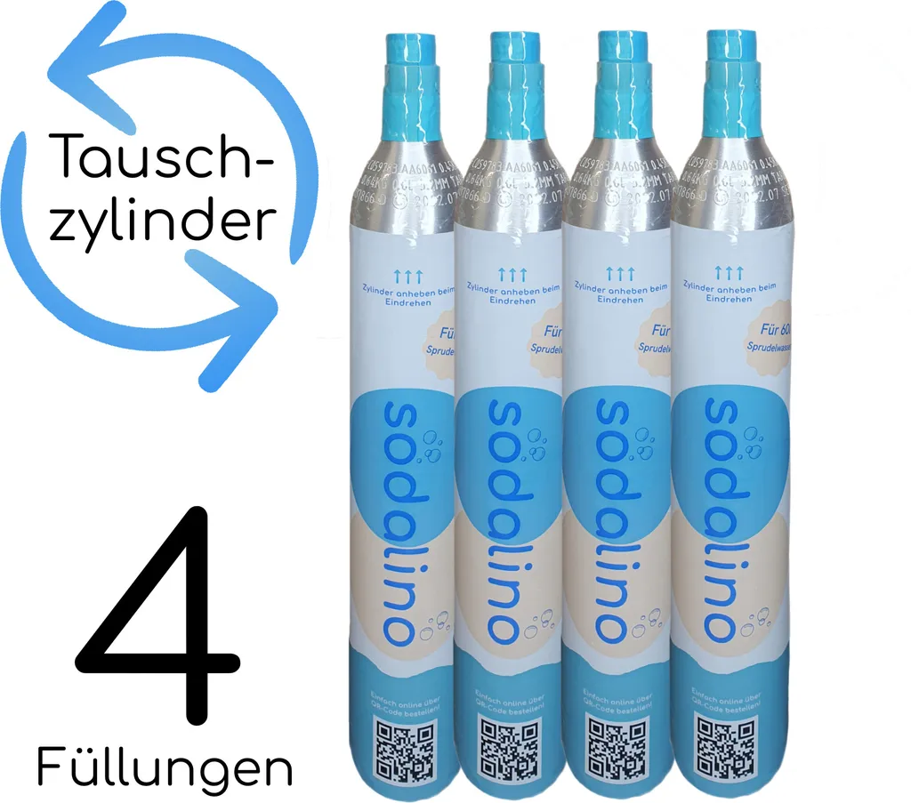 CO2-Zylinder | 4 X 425g (Füllung) | Tauschaktion Voll Gegen Leer | Frist 14 Tage 1 CO2-Zylinder | 4 X 425g (Füllung) | Tauschaktion Voll Gegen Leer | Frist 14 Tage